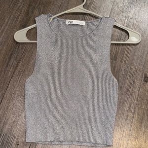 zara glitter tank